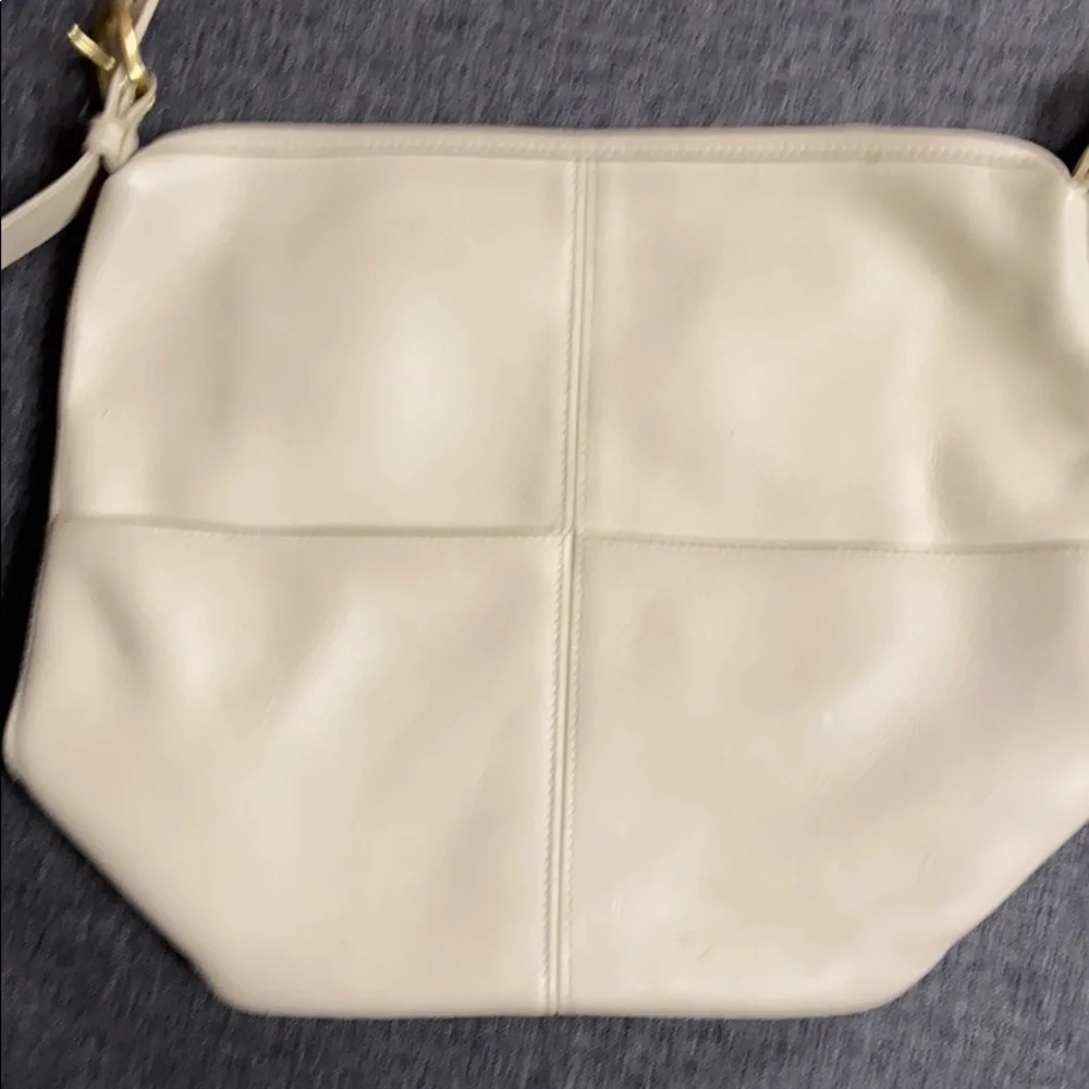 Vintage Coach leather cross body bag, cream - Picture 3 of 15